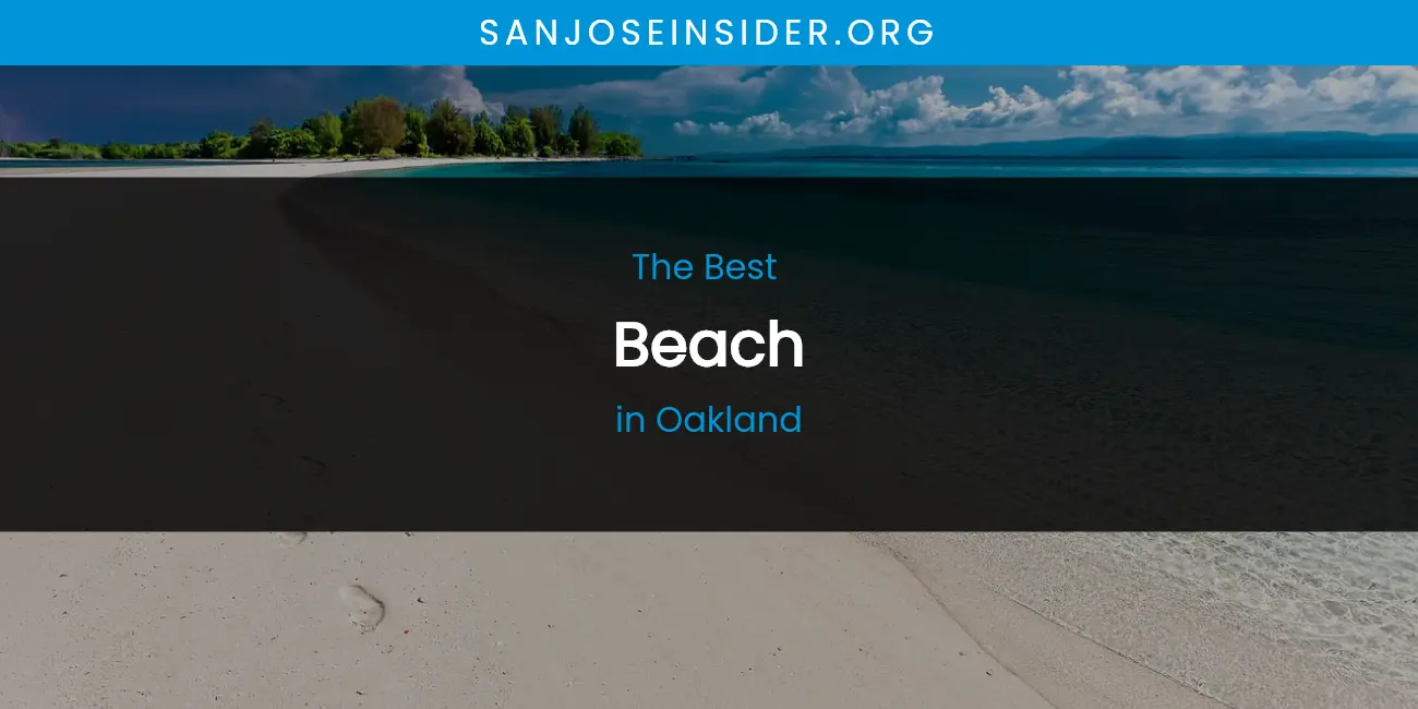 Oakland's Best Beach featured